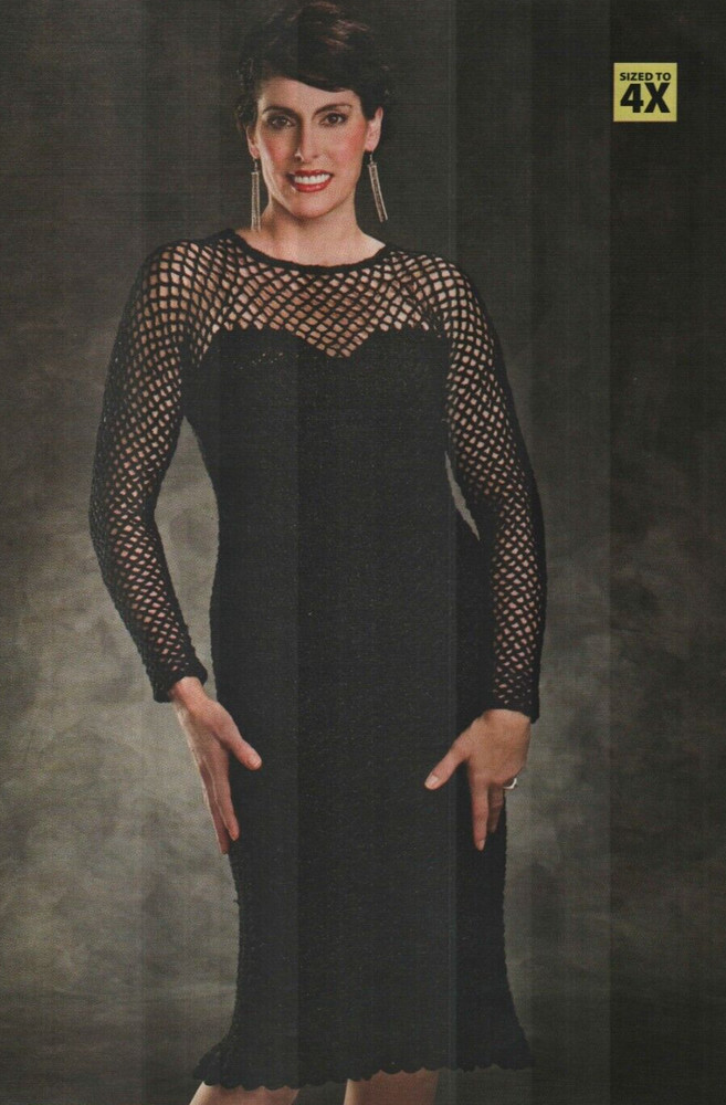 THE NECESSARY 'LBD" DRESS 7 SIZES WOMEN'S CROCHET PATTERN INSTRUCTIONS