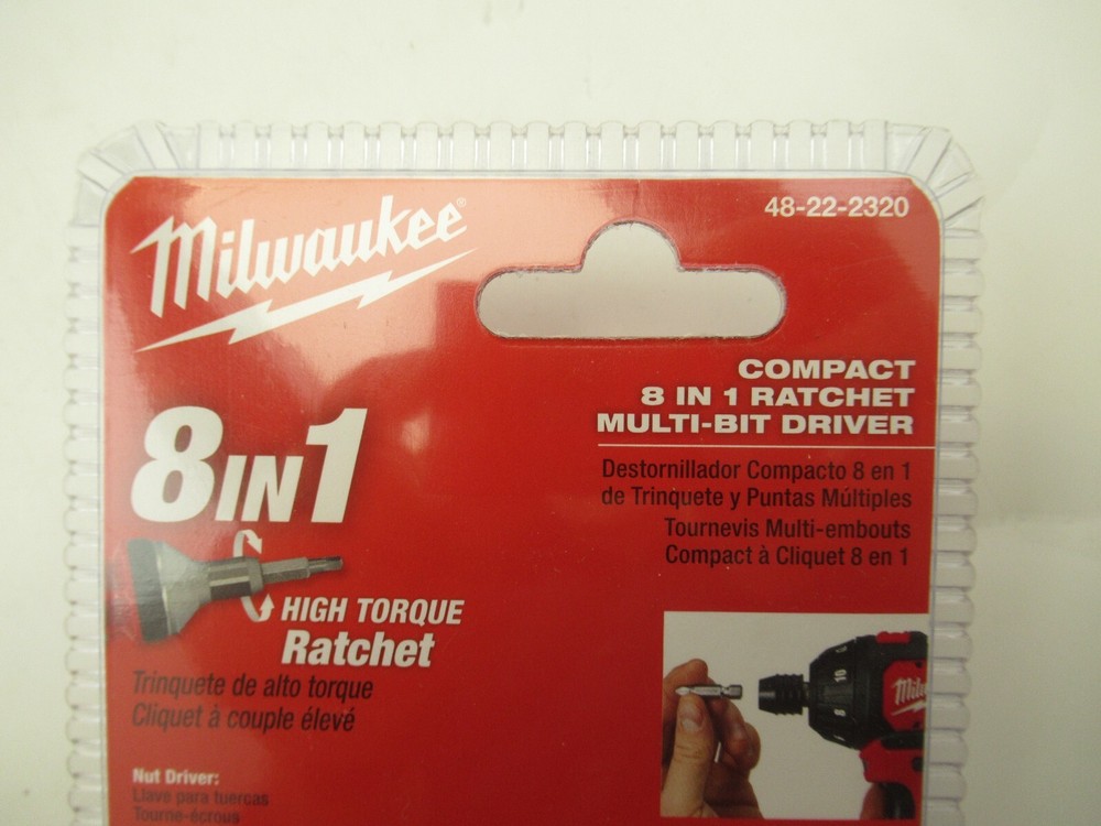 Milwaukee 48-22-2330 8 in 1 Compact Ratcheting Multi-bit Driver