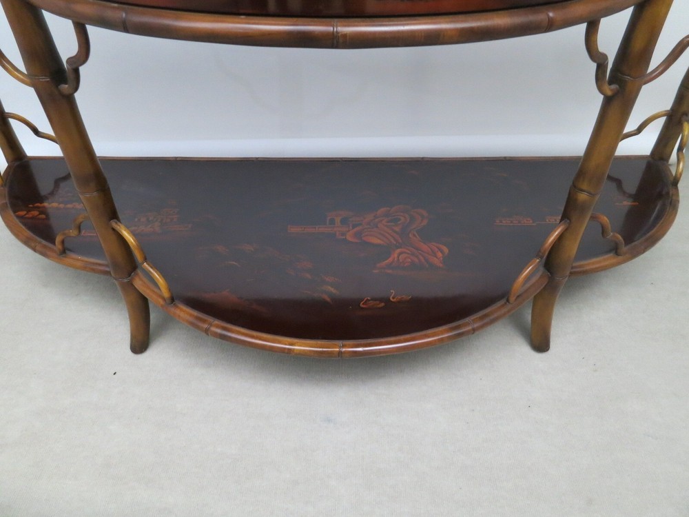 Burgundy Lacquered Asian style Sideboard