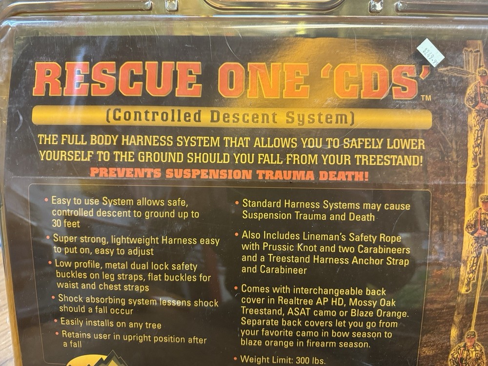 Rescue One CDS Controlled Decent System) Treestand Slow Fall Safety Device