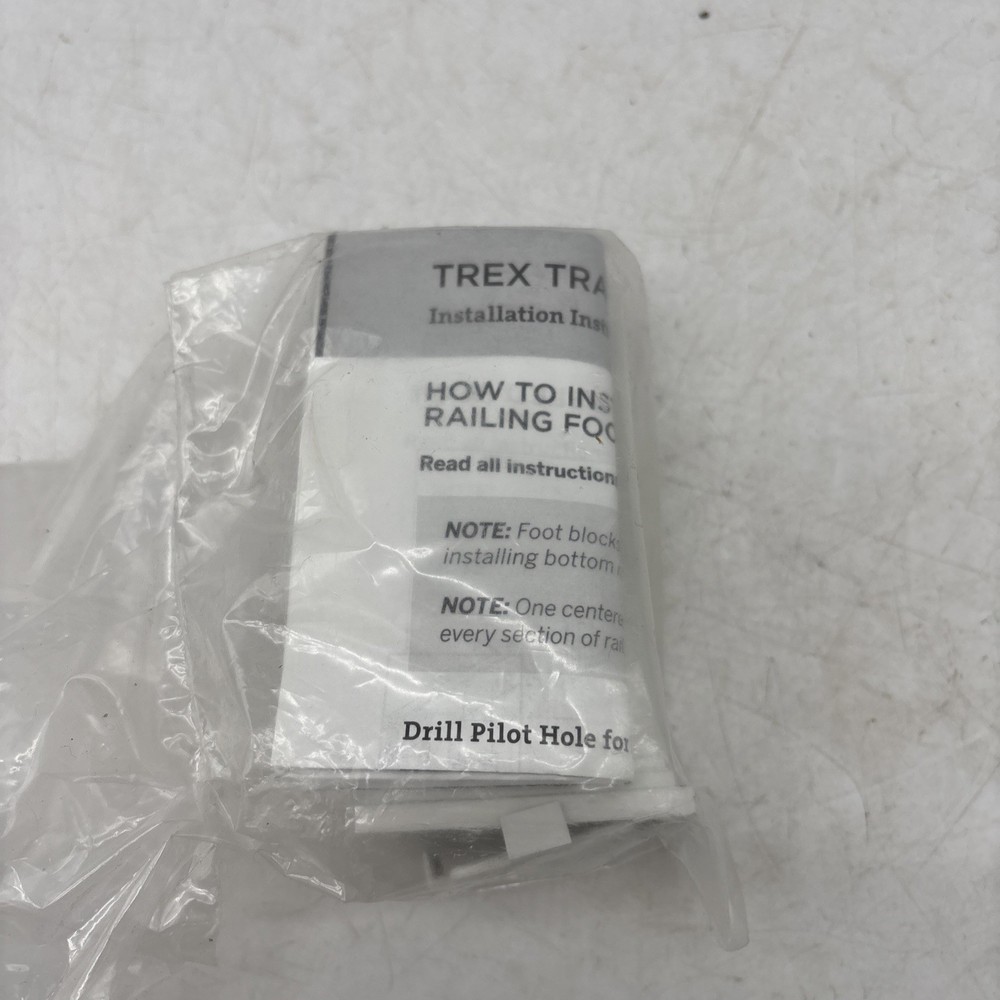 Trex Transcend Adjustable Footblock PC Color WHITE New Item # WTFTBLKPC