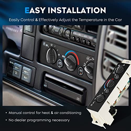 AC Heater Climate Control Module Panel w/o Rear Window Defogger Switch for