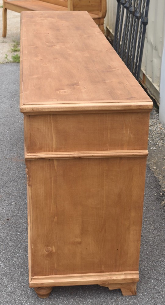 Pine Four Door Four Drawer Sideboard, Reproduction