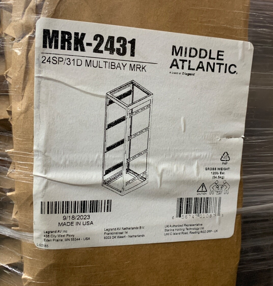 Middle Atlantic MRK-2431   24SP/31D Multibay MRK Equipment Rack