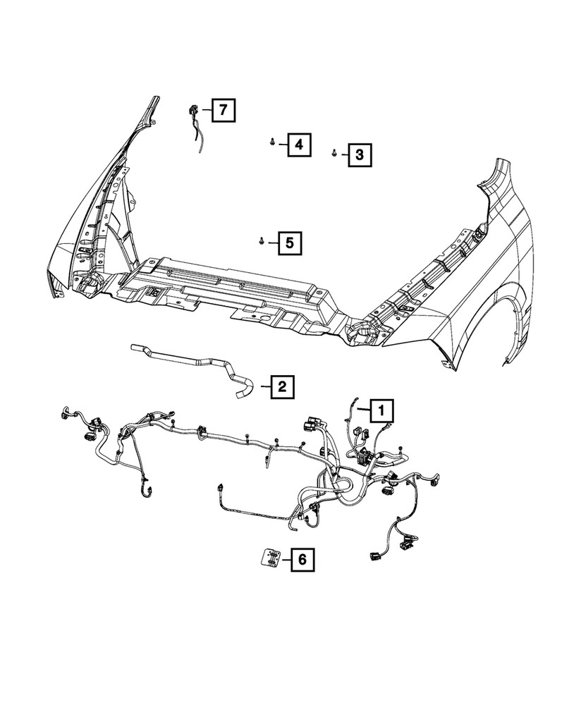 Genuine Mopar Front End Module Wiring 68371284AB
