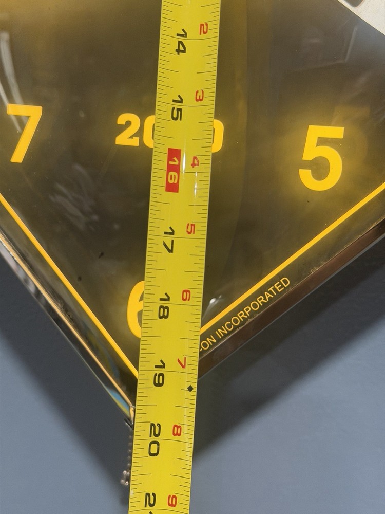Snap-On Tools LED Diamond Shaped Bubble Clock 100th Anniversary Edition