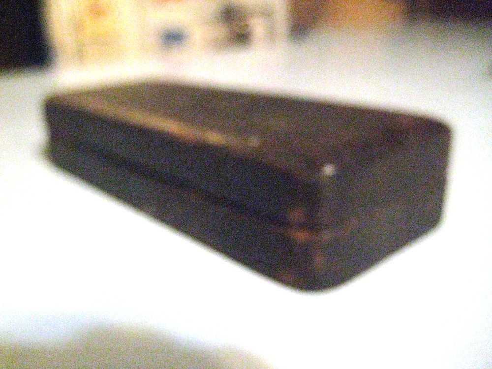 Antique Honing Sharpening Stone Knife Sharpener Kitchen Tool Wood Box Case