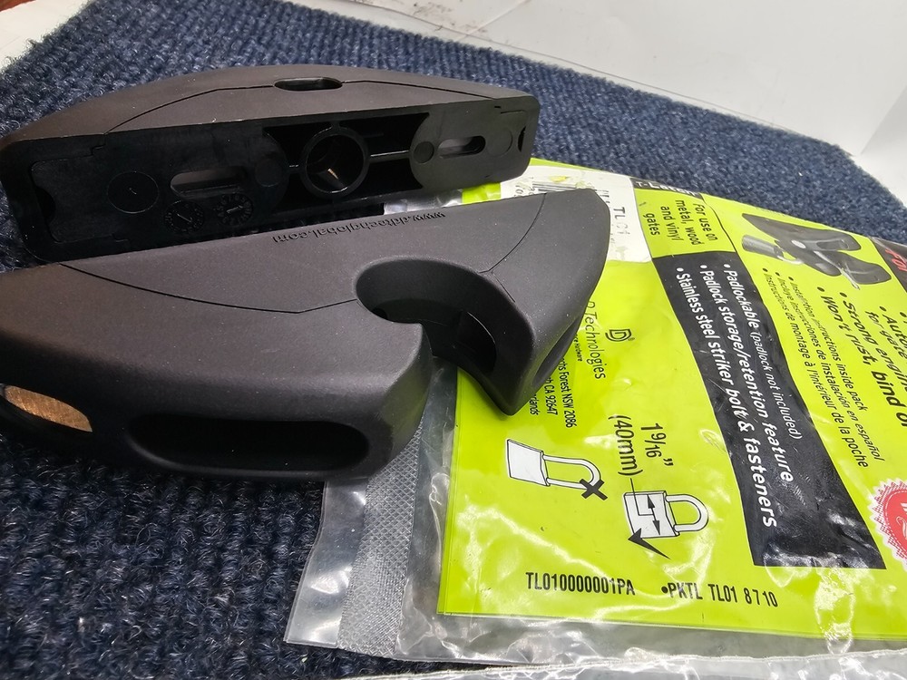 D&D Technologies TL01: T-Latch Action Gate Latch, Padlock Gravity Gate Latch