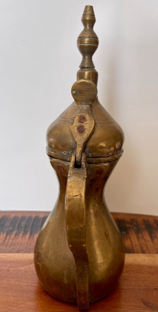Middle Eastern Moorish Dallah Arabic Brass Coffee Pot