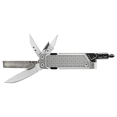 Gear Lockdown Driver 7-in-1 EDC Multitool - 2.5" Plain Edge Driver - Silver