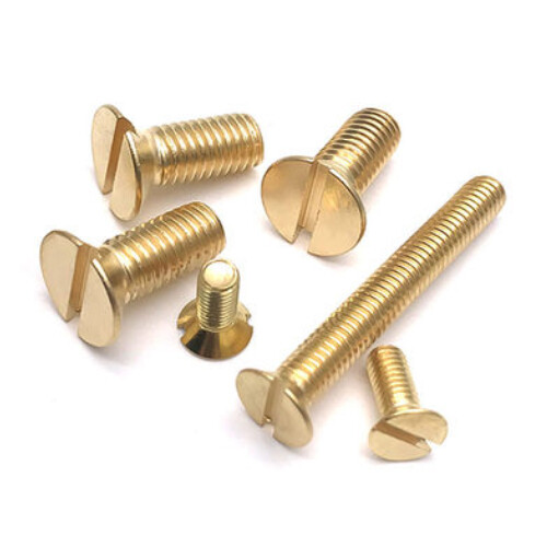 M10 DIN963 brass slotted screws bolts countersunk head screw Threaded studs