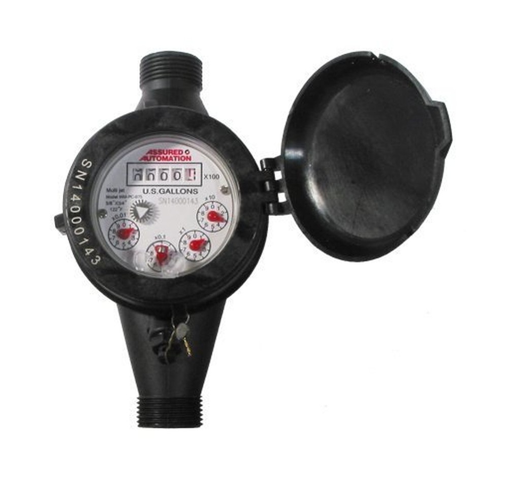 WM-PC Series Plastic Water Meter (1", No Pulse Output) 1"
