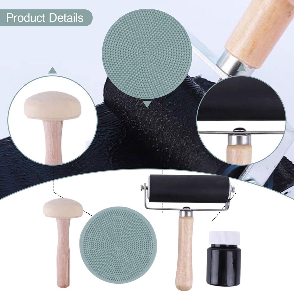 Brayer Roller Printmaking Tools Handheld Versatile Ergonomic Professional Art