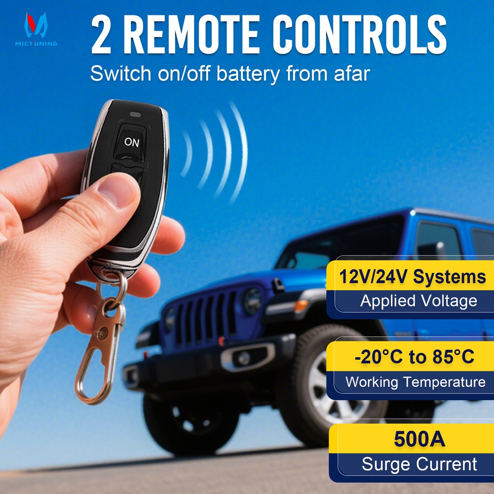 Remote Battery Disconnect Switch 12v, 240A,Upgrade Smart Voltage Car Kill Switch