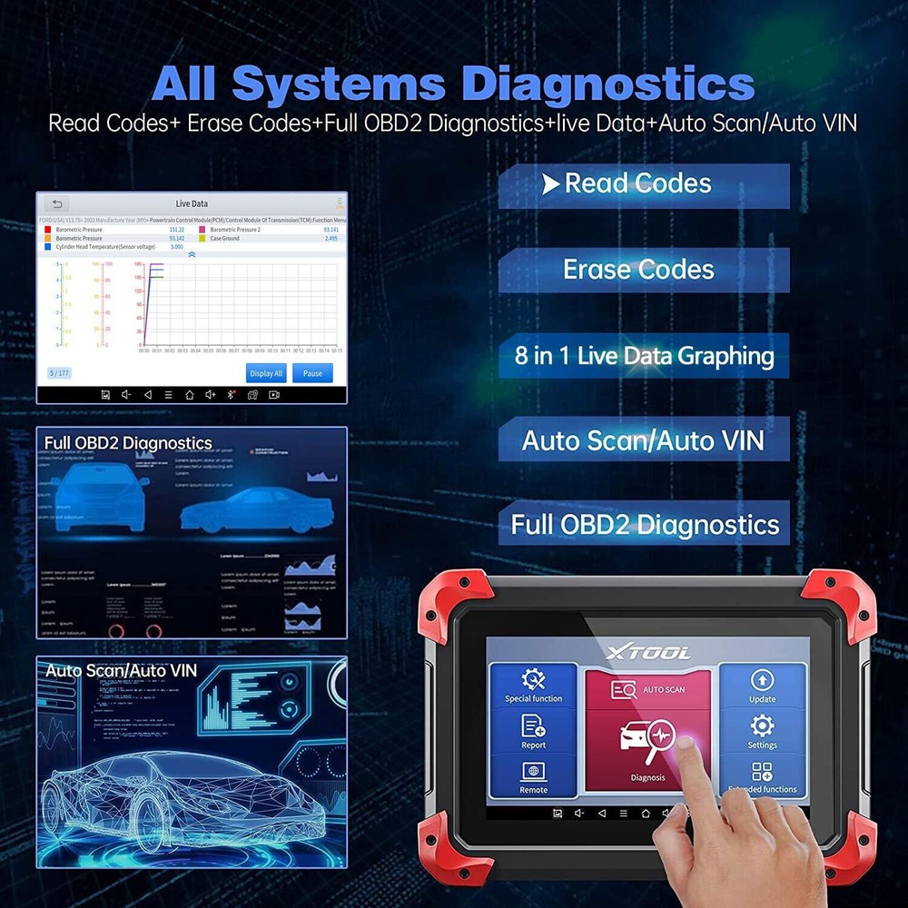XTOOL D7 Bidirectional Full System OBD2 Auto Car Diagnostic Scanner Tool Coding