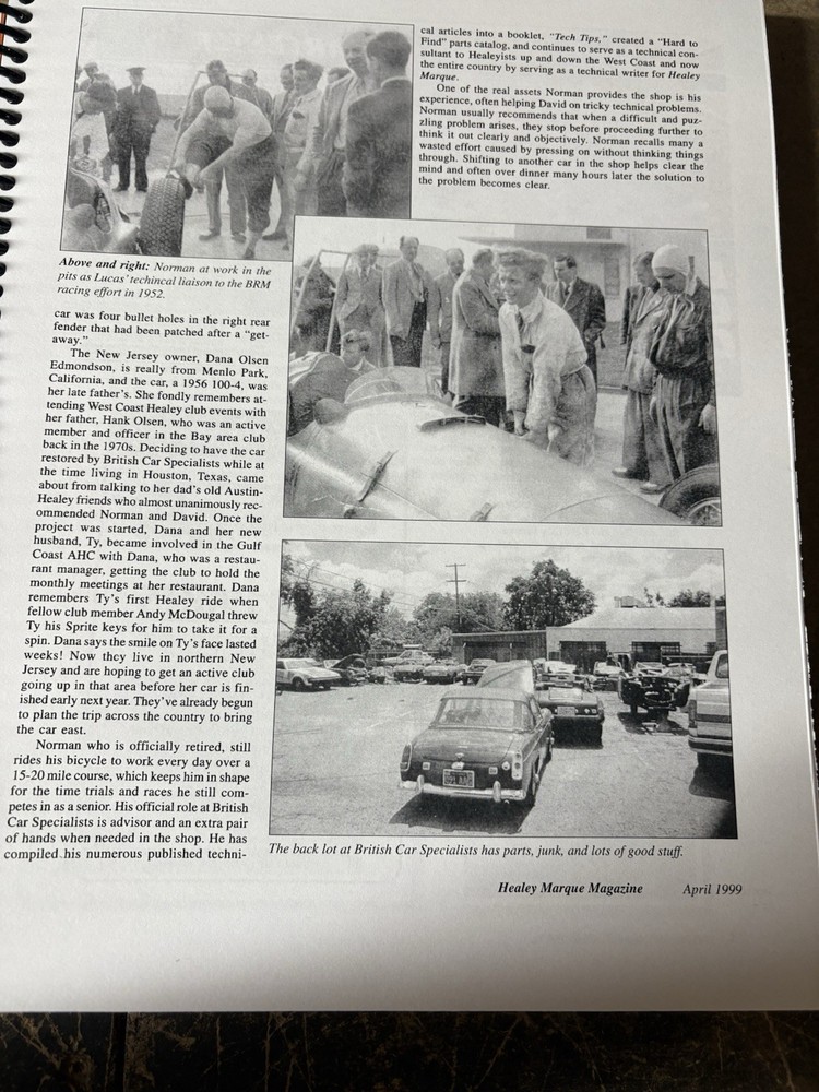 Austin Healey Tech Talk Book by Norman Nock