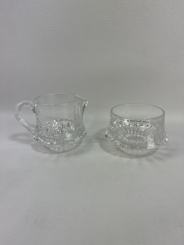 Gorham Full Lead Crystal Stacking Sugar & Creamer