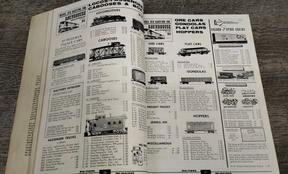 Walthers 1971 Edition Model Railroad Reference Book Catalog HO Scale