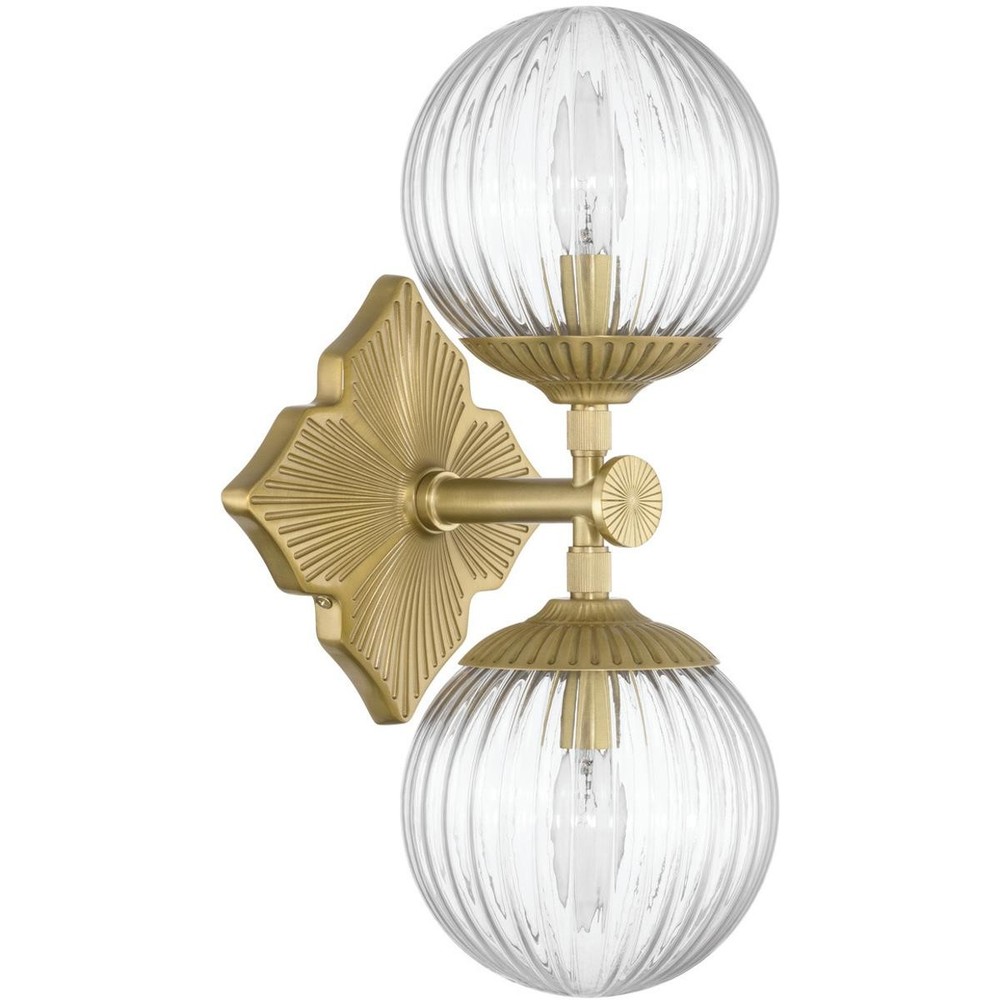 Crystorama ORY-1002-AG-CL Orly Bath Wall Light