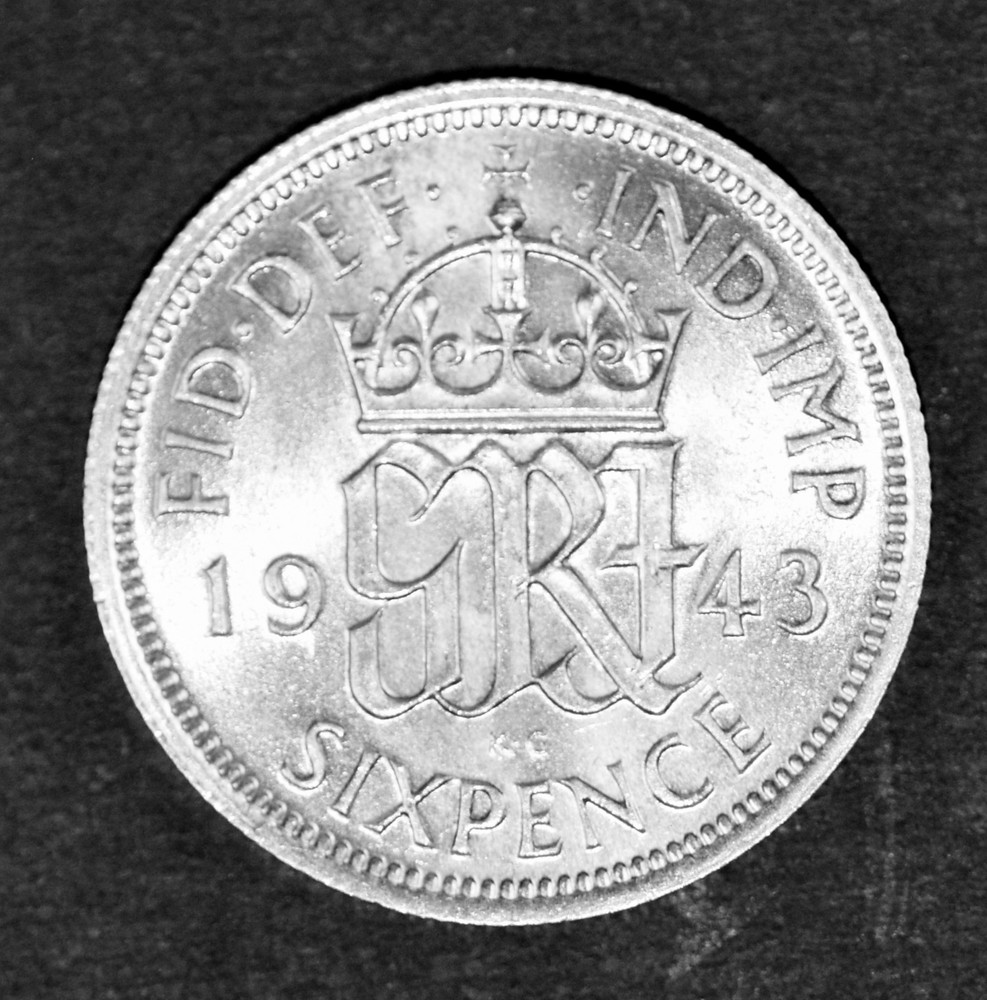Great Britain, Six Pence 1943 silver coin
