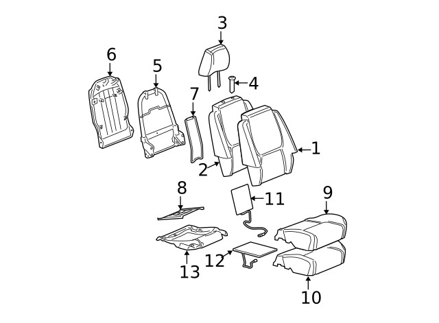 Genuine GM Headrest 19179405