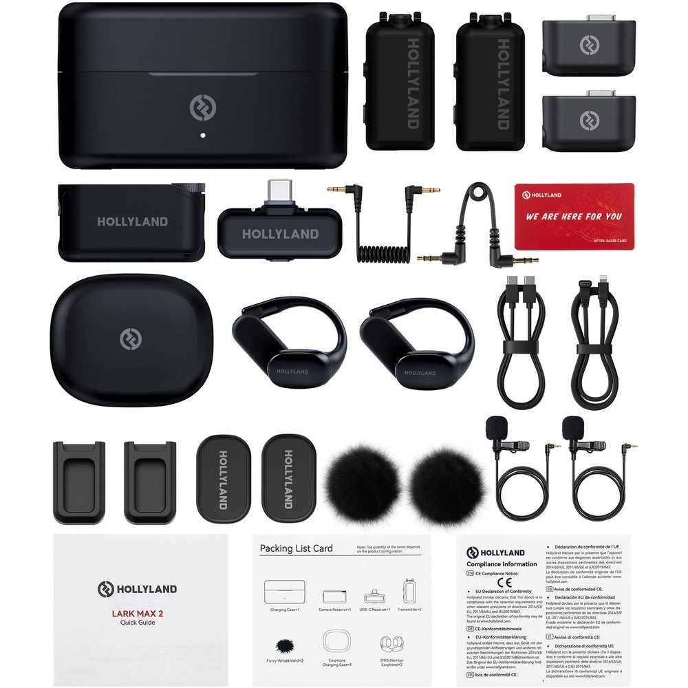 Hollyland LARK MAX 2 Ultimate Combo Dual Wireless Microphone Bundle