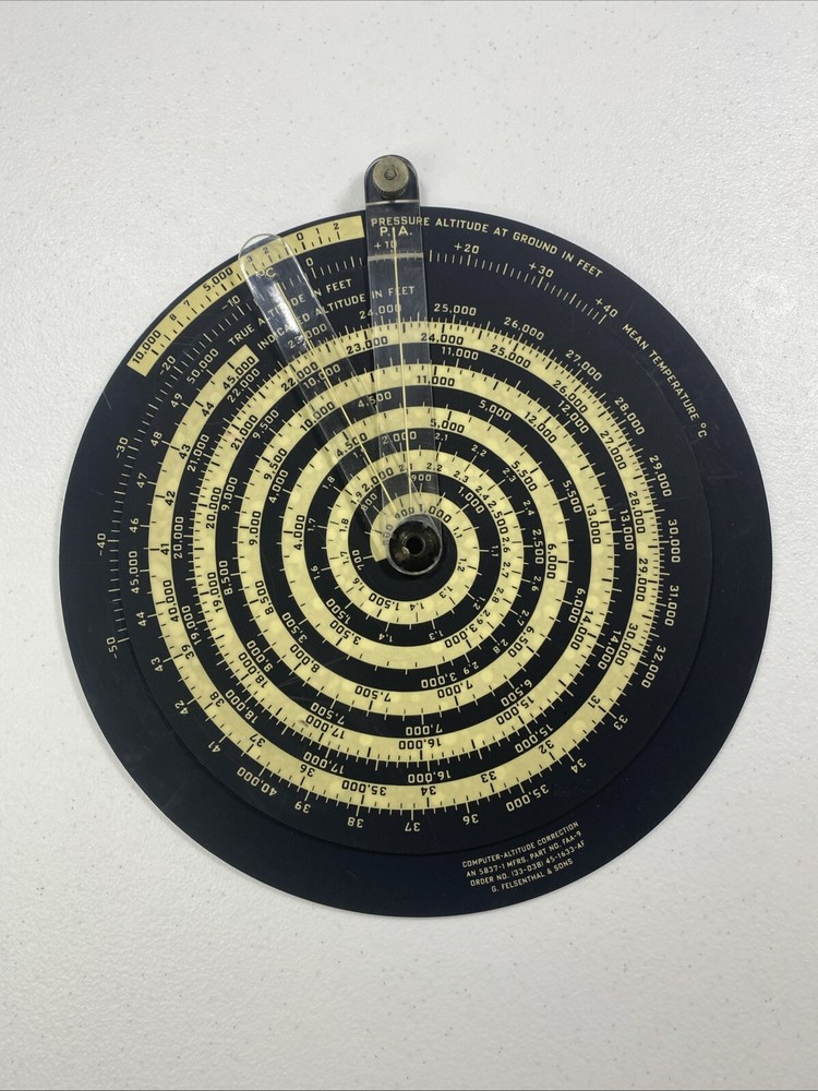 Original WWII Type AN 5837-1 Altitude Correction Computer