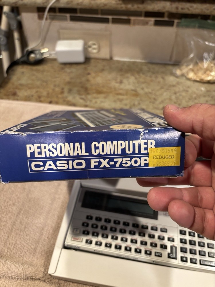 Casio FX-750P Programmable Computer w/ 2 RAM Cards Tested + Box