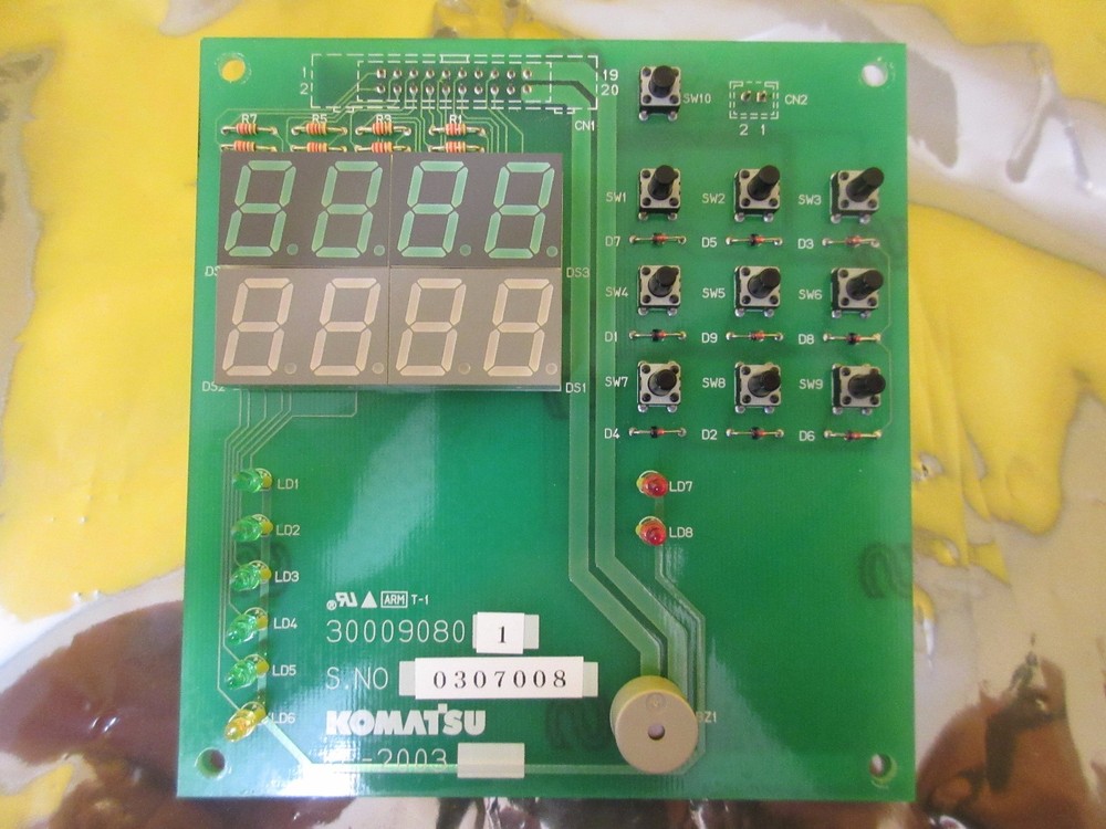 Komatsu 300090801 KE-2003 Display Panel Board PCB Used Working