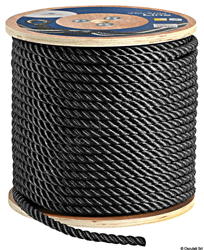 Osculati 3-strand line black 20 mm