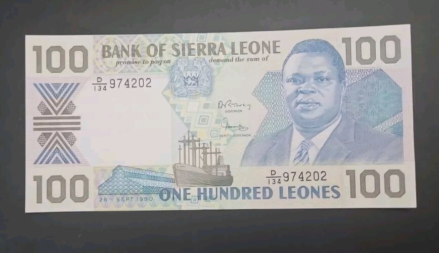SIERRA LEONE P-18c 100 Leone 1990 UNC