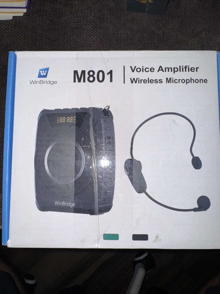 WinBrdige M801  Voice Amplifier  Wireless Microphone   Open Box