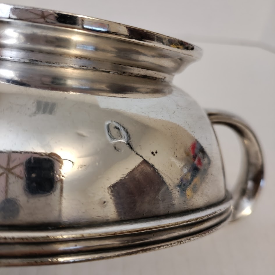 Gorham Sugar Bowl Electroplate Double Handle Lidded "The Washington" # 07409
