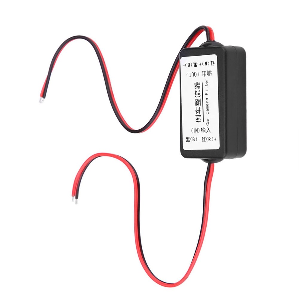 12V DC Car Rearview Camera Power Relay Capacitor Filter Rectifier
