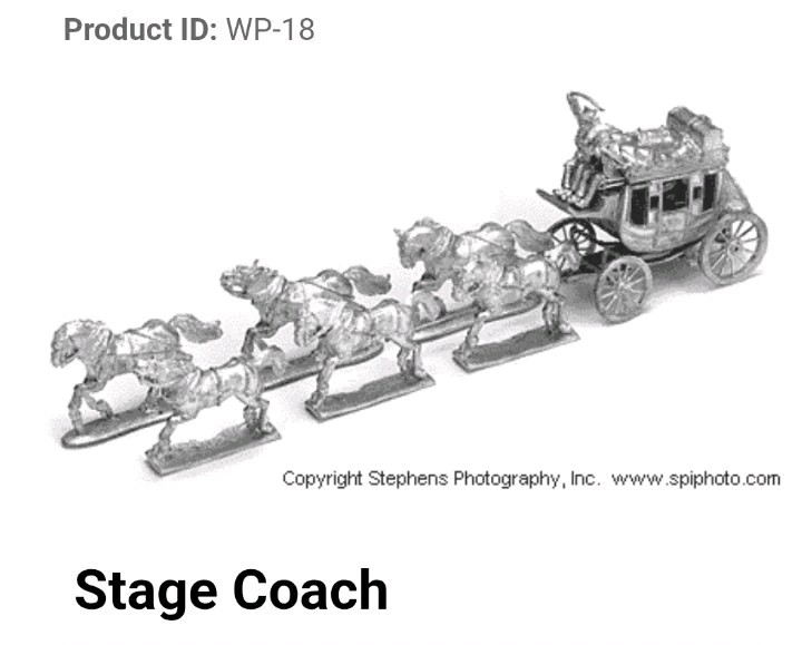 Old Glory Old West 25mm Stage Coach WP-18 & Doc's Buggy Pack WP-31 New