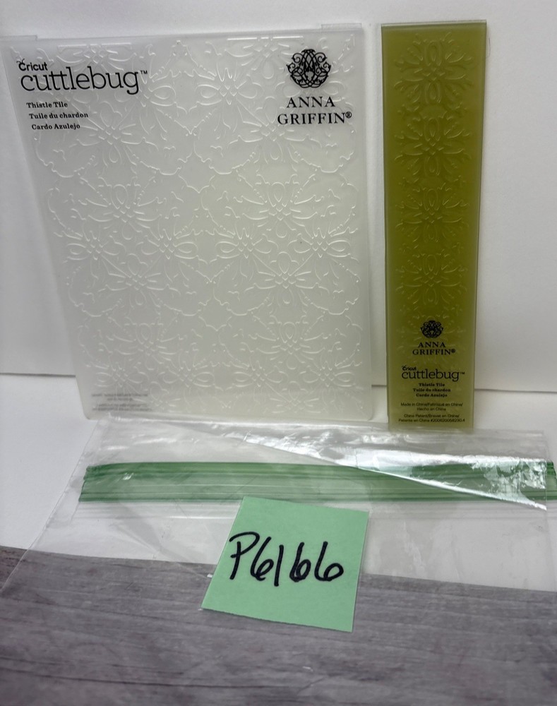 Anna Griffin Thistle Title Embossing Folder w/Border Set Cricut Cuttlebug Scrapb