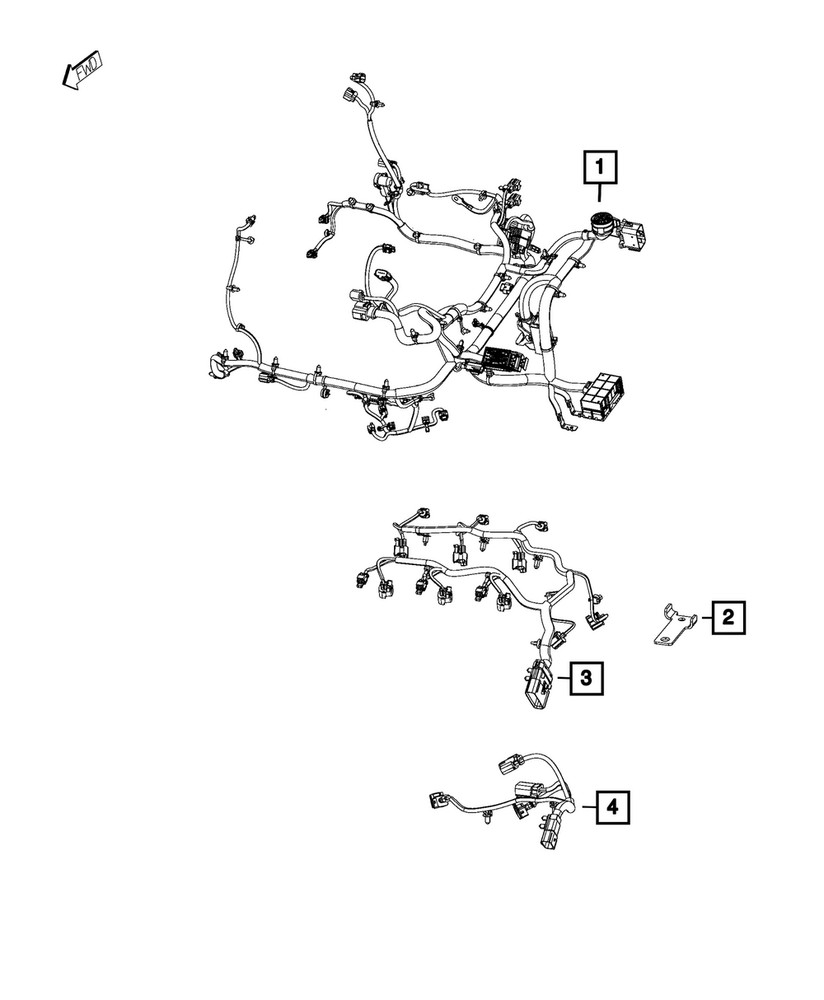 Genuine Mopar Engine Wiring Bracket 68205956AA