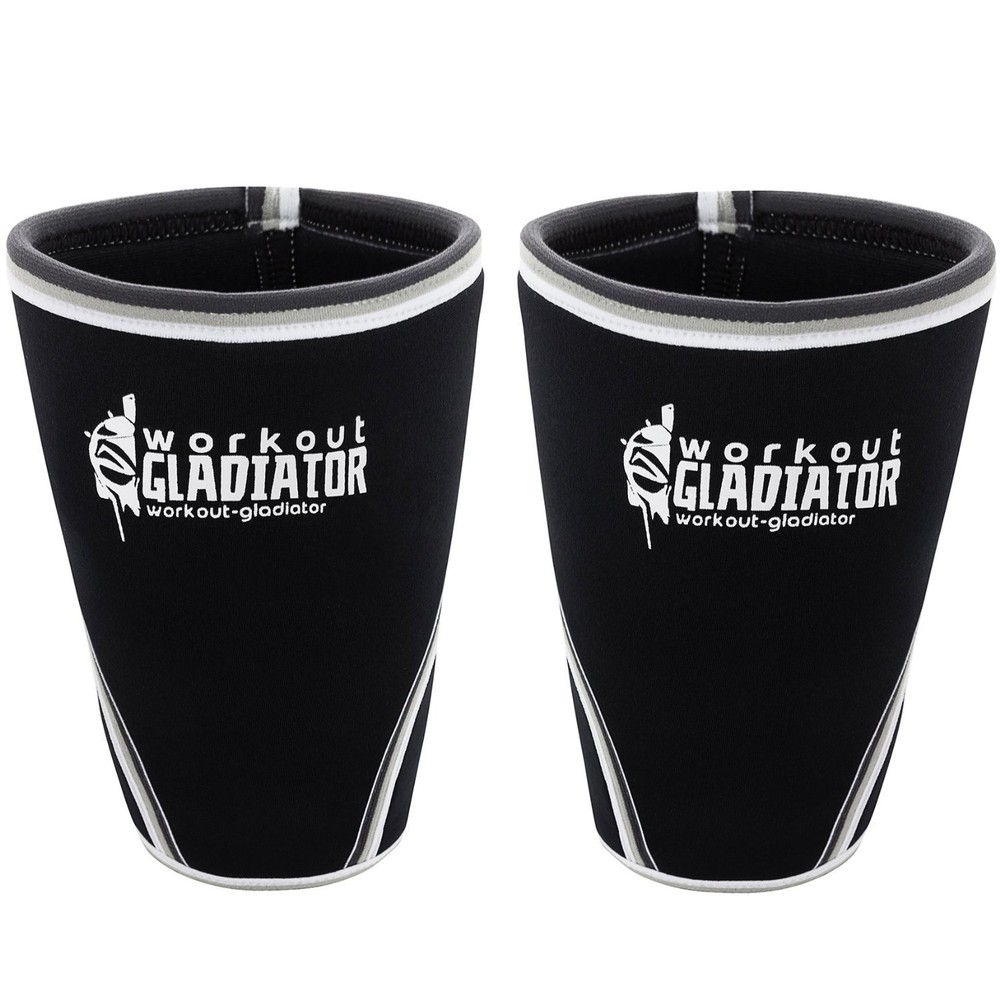 Knee Compression Sleeve Pair 7 MM Max Support Crossfit Running Squats Lifting