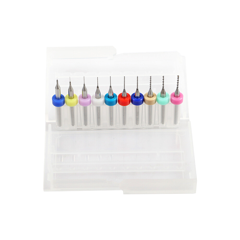 40PCS Carbide Micro Drill Bits Set 0.1-2.0mm PCB Driiling Bit for CNC Engraving