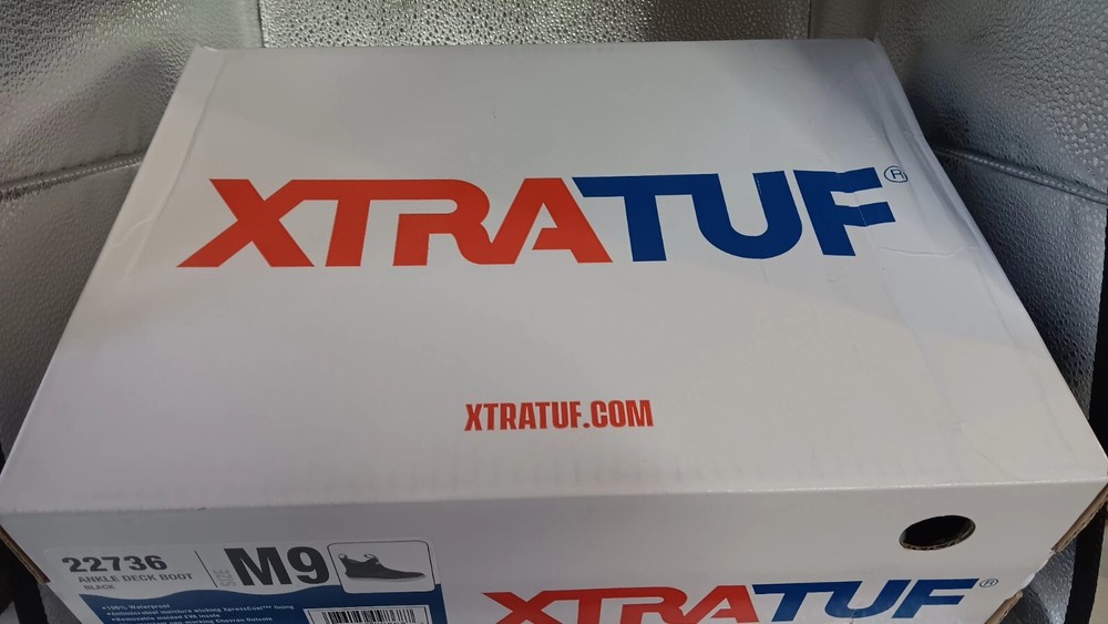 XTRATUF ANKLE DECK BOOTS - NEW MEN'S 9  BLACK
