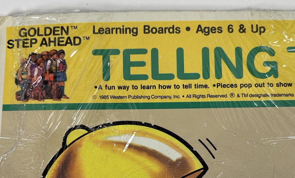 Vintage Golden Step Telling Time Learning Board Homeschool