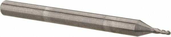 OSG 1/32" Diam, 5/64" LOC, 4 Flute Solid Carbide Ball End Mill