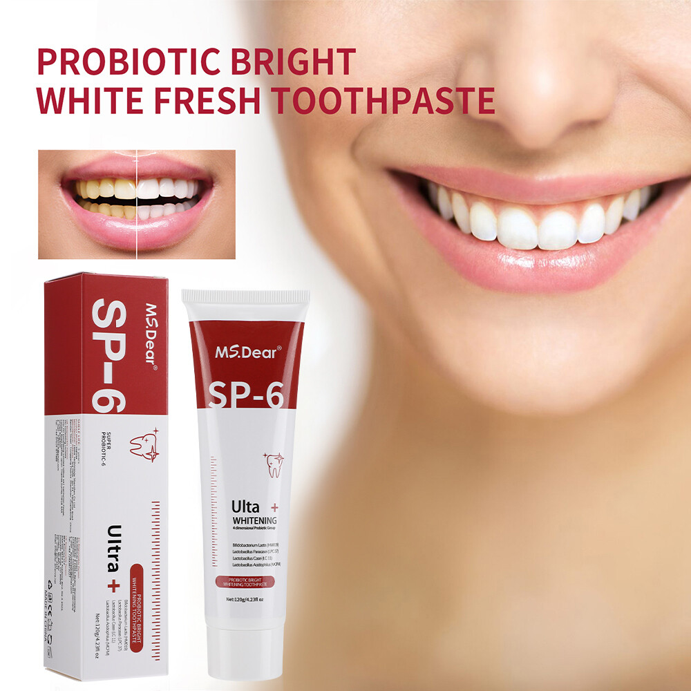 4~Sp-6 Probiotic Brightening Toothpaste, Deep Cleaning Care Whitening Toothpaste