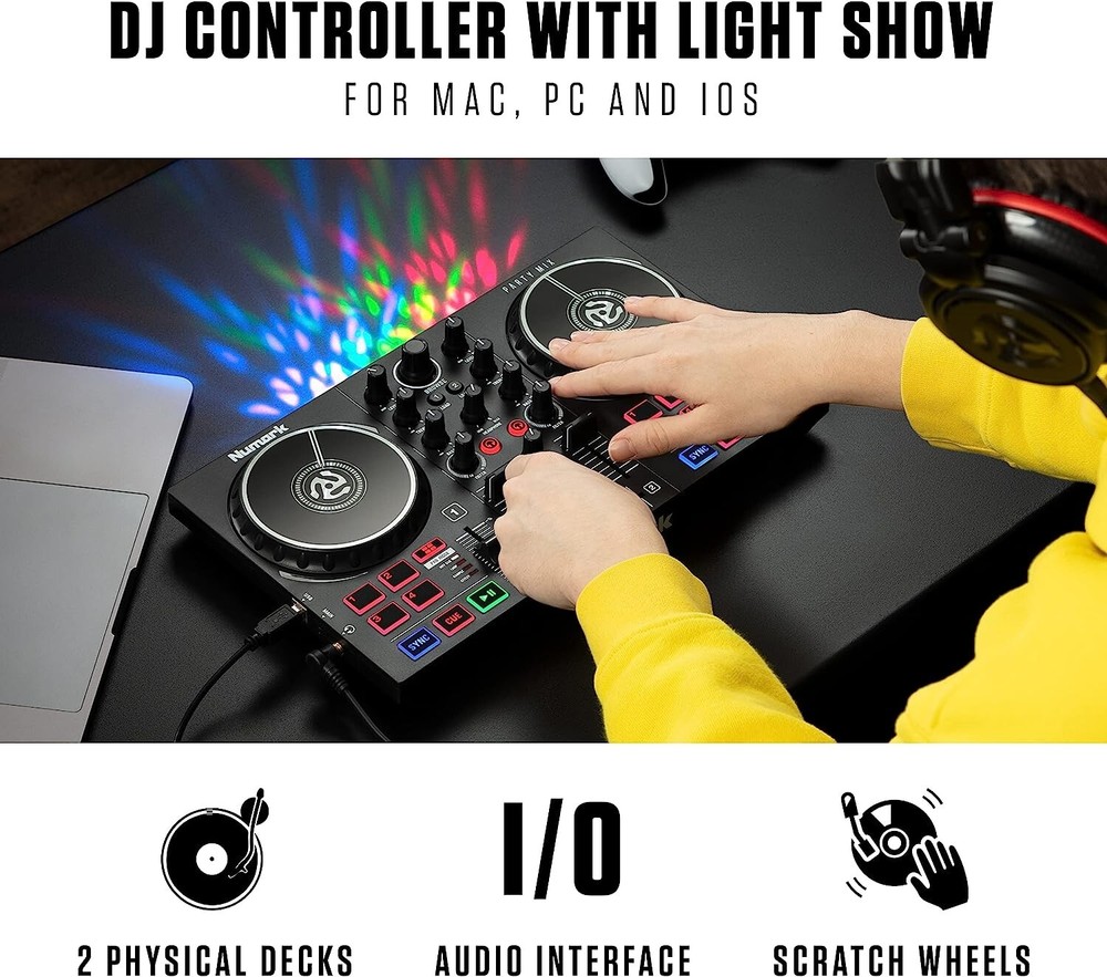 Numark Party Mix DJ Controller with Built In Light Show
