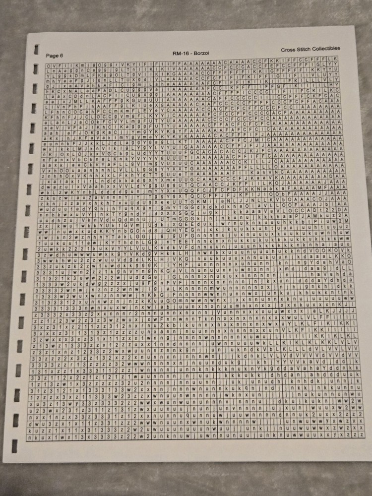 Cross Stitch Collectibles Pattern Borzoi