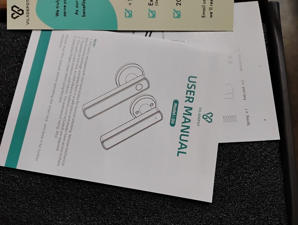 Viladepot Smart Lock Fingerprint Door Lock App Control Passcode Unlock Electroni