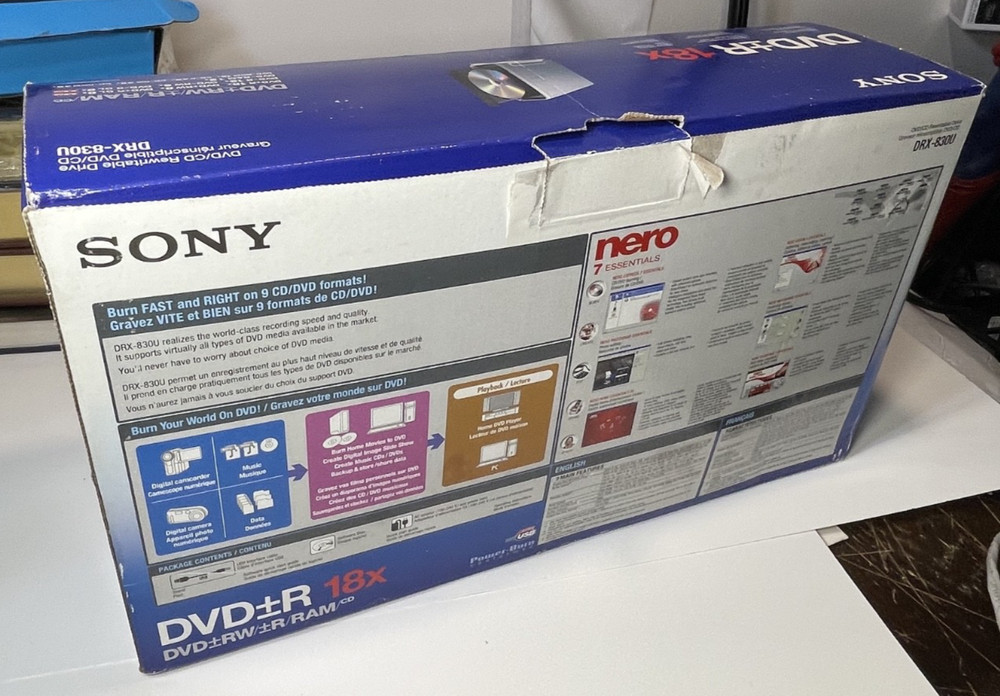 SONY DRX-830U DVD/CD Rewritable Drive, Windows Compatible, Tested & Working