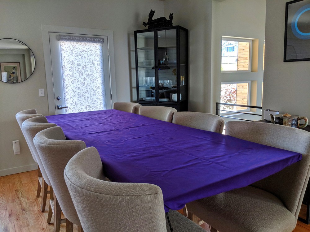 Felt poker table cover - Large kitchen table rectangle - Texas Hold Em -FS