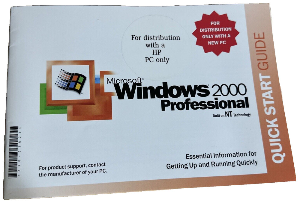Microsoft Windows NT Workstation Broken seal, Manuals only NO CD