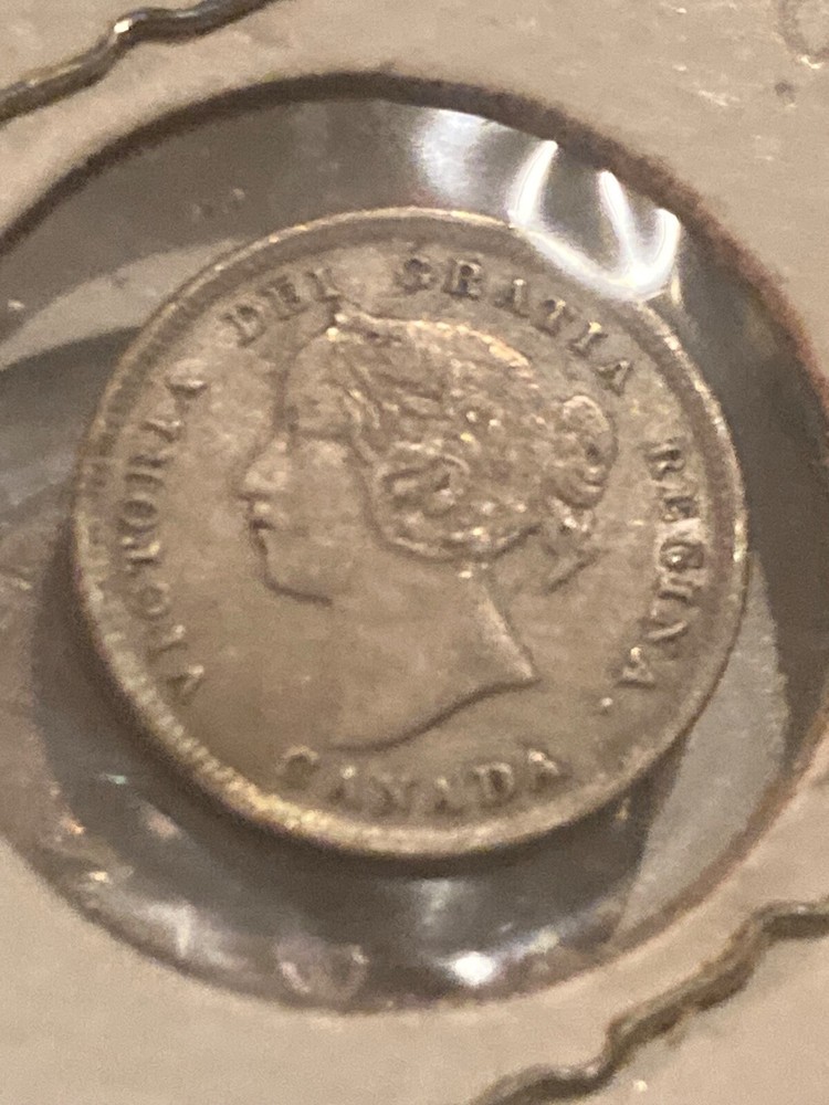 1893 Canada 5 Cents Silver Foreign Coin
